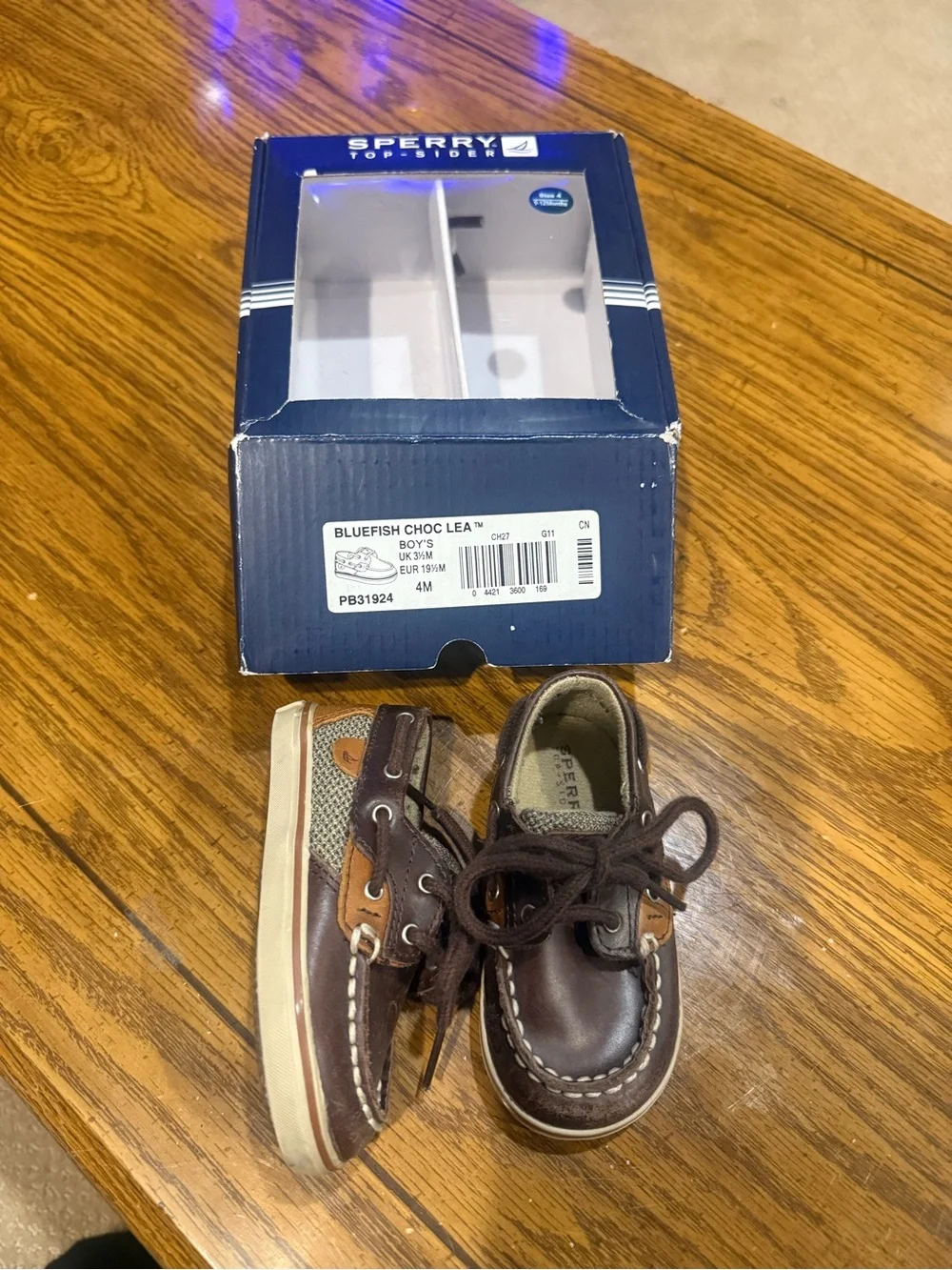Sperry Kids Leather Boat Shoes - Brown